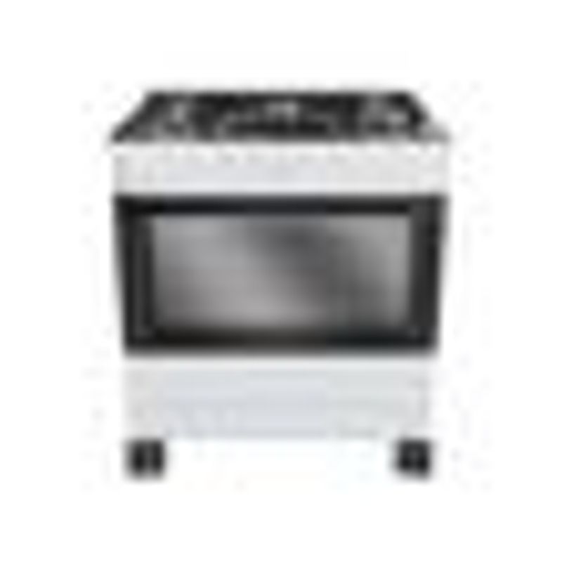 Fogão De Piso Mueller 5 Bocas Mesa De Vidro Branco MFV5BB - Bivolt