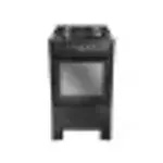 Fogão De Piso Mueller 4 Bocas Mesa De Vidro Preto MFV4BB - Bivolt