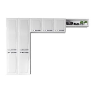 Cozinha Itatiaia Compacta em Aço 3 Peças Rose Branca