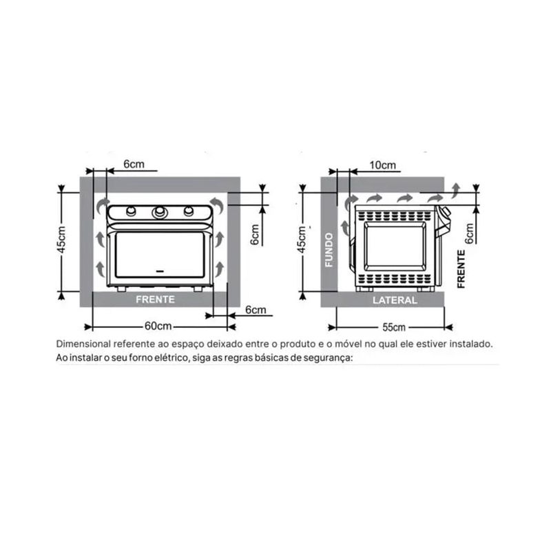 FornoEletricoeFritadeiraMueller35LitrosAirPretoMFB35G220Volts